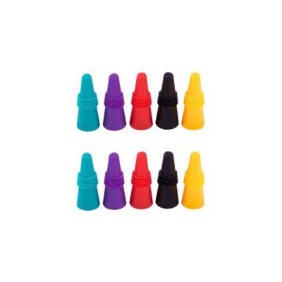 OEM Tapones De Silicona Para Vino, Paquete De 10 Unidades, Tapones De Colores Para Botellas De Vino De Crezuo. OEM Tapones De Silicona Para Vino, Paquete De 10 Unidades, Tapones De Colores Para Botellas De Vino De Crezuo.