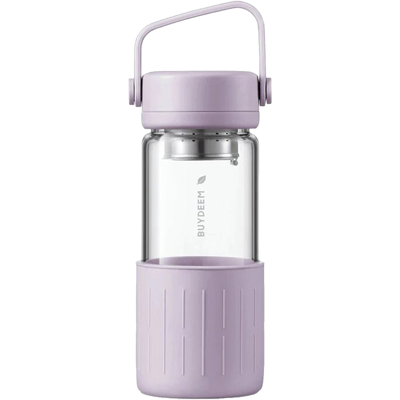 OEM Botella De Vidrio Buydeem Con Infusor De 350 Ml, Modelo Cd1008, Color Morado Pétalo OEM Botella De Vidrio Buydeem Con Infusor De 350 Ml, Modelo Cd1008, Color Morado Pétalo