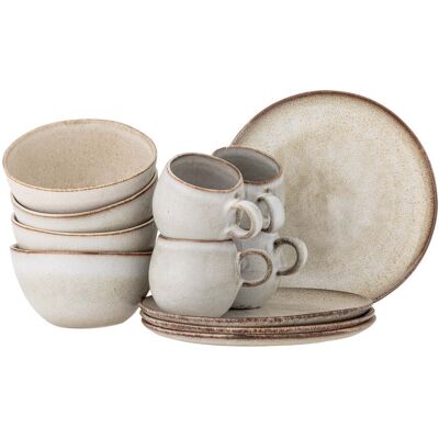Bloomingville - Sandrine Breakfast Set - Nature - Stoneware Bloomingville - Sandrine Breakfast Set - Nature - Stoneware