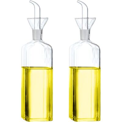 OEM Juego De 2 Botellas De Cristal Para Aceite De Oliva, Vinagre, Vaso Medidor Con Pico Vertedor Para Cocinar Y Barbacoa (500 Ml) OEM Juego De 2 Botellas De Cristal Para Aceite De Oliva, Vinagre, Vaso Medidor Con Pico Vertedor Para Cocinar Y Barbacoa (500 Ml)
