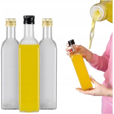 OEM 50 Botellas De Marasca Clear De 500 Ml Con Dosificador Para Jarabe De Vinagre De Aceite De Oliva De 0,5 L. OEM 50 Botellas De Marasca Clear De 500 Ml Con Dosificador Para Jarabe De Vinagre De Aceite De Oliva De 0,5 L.