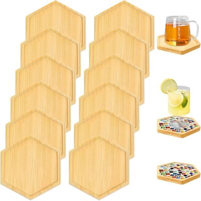 OEM 12 Posavasos De Bambú Natural, Kit Creativo De Posavasos De Mosaico Hexagonal De Madera, Bandeja Reutilizable Para Tazas De Café, Tazas, Velas, Plantas Y Decoraciones Diy. OEM 12 Posavasos De Bambú Natural, Kit Creativo De Posavasos De Mosaico Hexagonal De Madera, Bandeja Reutilizable Para Tazas De Café, Tazas, Velas, Plantas Y Decoraciones Diy.