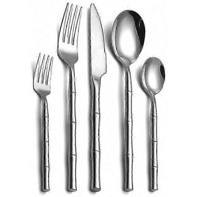 OEM Juego De Cubiertos De Acero Inoxidable 304 Con Mango Cilíndrico De Bambú, Diseño Creativo, 5 Piezas, Cubiertos Reforzados, Compatibles Con La Cubertería De Cocina. OEM Juego De Cubiertos De Acero Inoxidable 304 Con Mango Cilíndrico De Bambú, Diseño Creativo, 5 Piezas, Cubiertos Reforzados, Compatibles Con La Cubertería De Cocina.