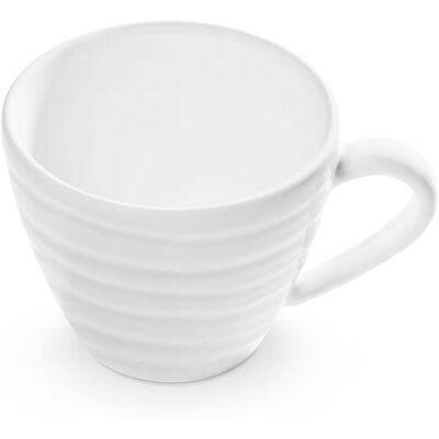 Gmundner Keramik - Taza De Café Flameada Blanca Gourmet (0 2l) Gmundner Keramik - Taza De Café Flameada Blanca Gourmet (0 2l)