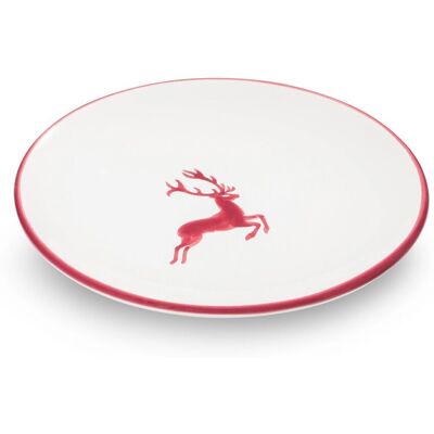 Gmundner Keramik - Gmundner Cerámica Rojo Burdeos. Ciervo, Taza Con Platillo (ø 15cm) Gmundner Keramik - Gmundner Cerámica Rojo Burdeos. Ciervo, Taza Con Platillo (ø 15cm)