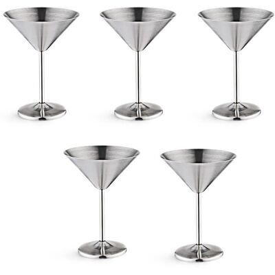 OEM 5 Copas De Cóctel De Acero Inoxidable, Copas De Vino De Base Alta, Copas De Vino Irrompibles, Bar De Metal, Copa De Champán Plateada OEM 5 Copas De Cóctel De Acero Inoxidable, Copas De Vino De Base Alta, Copas De Vino Irrompibles, Bar De Metal, Copa De Champán Plateada