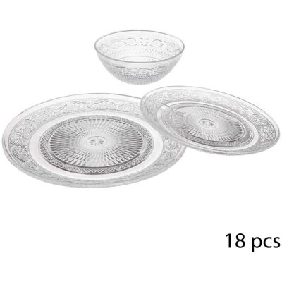 Juego de vajilla de cristal Secret de Gourmet para 6 - 18 piezas Juego de vajilla de cristal Secret de Gourmet para 6 - 18 piezas