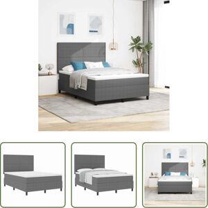 VIDAXL Cama De Madera - Cama Tipo Box Spring Gris Claro Y . 140 X 190 Cm Tela De Pana VIDAXL Cama De Madera - Cama Tipo Box Spring Gris Claro Y . 140 X 190 Cm Tela De Pana