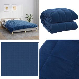 VIDAXL Manta Con Peso Tela Azul 200x225 Cm 13 Kg - Descanso Nocturno - Manta Relajante VIDAXL Manta Con Peso Tela Azul 200x225 Cm 13 Kg - Descanso Nocturno - Manta Relajante