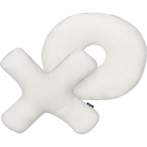 Beliani Juego de 2 Cojines con Letras Blanco Teddy Tela - Cojines Beliani Juego de 2 Cojines con Letras Blanco Teddy Tela - Cojines