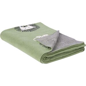 Beliani - Manta Infantil Verde De Algodón Suave Con Motivo De León 130 X 170 Cm Rusami Beliani - Manta Infantil Verde De Algodón Suave Con Motivo De León 130 X 170 Cm Rusami