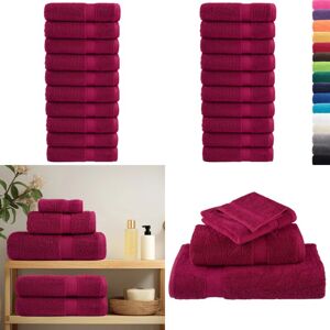 VIDAXL Toallas De Baño Solund 10 Uds Burdeos 100x150 Cm 600 Gsm - Toallas De Algodón - Toallas Absorbentes VIDAXL Toallas De Baño Solund 10 Uds Burdeos 100x150 Cm 600 Gsm - Toallas De Algodón - Toallas Absorbentes