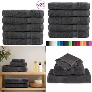 VIDAXL Toallas De Sauna Solund 25 Uds Antracita 80x200 Cm 600 Gsm - Toalla De Algodón - Toalla Higiénica VIDAXL Toallas De Sauna Solund 25 Uds Antracita 80x200 Cm 600 Gsm - Toalla De Algodón - Toalla Higiénica