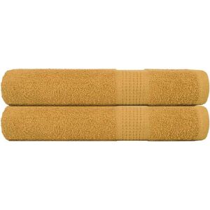 Toallas 2 Piezas Oro 100x200 Cm 360 Gsm 100% Algodón Vidaxl Toallas 2 Piezas Oro 100x200 Cm 360 Gsm 100% Algodón Vidaxl