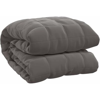 VADAXL Vidaxl Manta Con Peso Tela Gris 220x235 Cm 11 Kg VADAXL Vidaxl Manta Con Peso Tela Gris 220x235 Cm 11 Kg