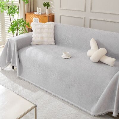 OEM Funda Para Sofá Esquinero, Funda Para Sofá De 2/3 Plazas, Funda De Sofá De Chenilla Gris Claro, Protector De Sofá Esquinero Con Borlas Decorativas, Gris Claro, 180 X 300 Cm OEM Funda Para Sofá Esquinero, Funda Para Sofá De 2/3 Plazas, Funda De Sofá De Chenilla Gris Claro, Protector De Sofá Esquinero Con Borlas Decorativas, Gris Claro, 180 X 300 Cm