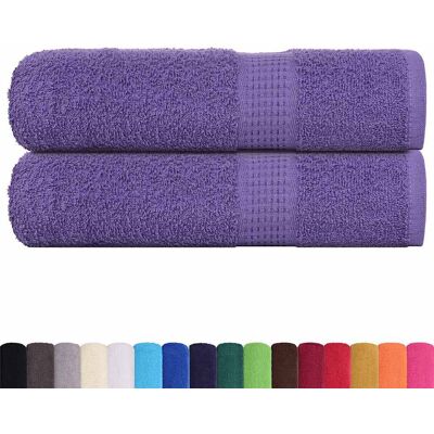 Toallas De Baño 2 Uds Morado 100x150 Cm 360 Gsm 100% Algodón Vidaxl Toallas De Baño 2 Uds Morado 100x150 Cm 360 Gsm 100% Algodón Vidaxl