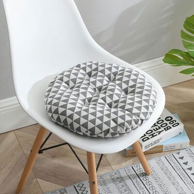 FORIOUS Cojín Redondo Para Silla, De 40 Cm De Diámetro, Mezcla De Algodón Y Lino, Resistente A Las Manchas, Apto Para Uso Interior Y Exterior. FORIOUS Cojín Redondo Para Silla, De 40 Cm De Diámetro, Mezcla De Algodón Y Lino, Resistente A Las Manchas, Apto Para Uso Interior Y Exterior.