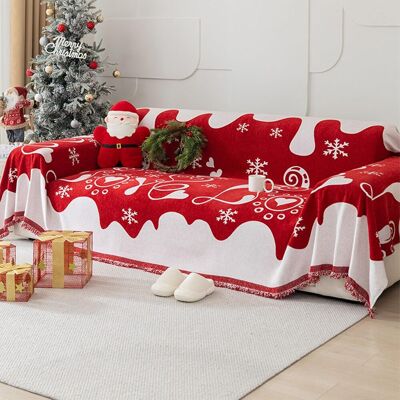 OEM Manta Para Sofá Con Flecos Y Motivos Navideños, Funda Lavable Para Sofá Modular, 180 X 340 Cm. OEM Manta Para Sofá Con Flecos Y Motivos Navideños, Funda Lavable Para Sofá Modular, 180 X 340 Cm.