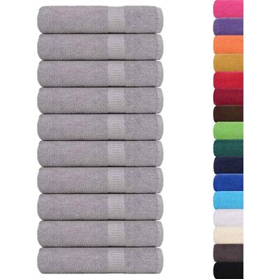 Toallas De Mano 10 Uds 100% Algodón Gris 50x100 Cm 360 Gsm Vidaxl Toallas De Mano 10 Uds 100% Algodón Gris 50x100 Cm 360 Gsm Vidaxl