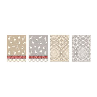 STB TISSAGES DE BEAULIEU Paño De Algodón Navidad Lapland 50 X 70 Cm X 4 - Tissages De Beaulieu STB TISSAGES DE BEAULIEU Paño De Algodón Navidad Lapland 50 X 70 Cm X 4 - Tissages De Beaulieu