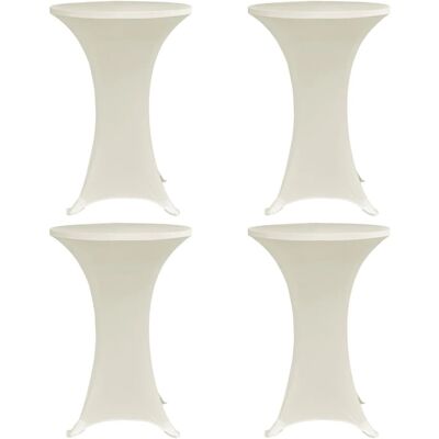 vidaXL 4x Funda ajustable para mesa Ø70cm Crema Estirable Cubrecamas vidaXL 4x Funda ajustable para mesa Ø70cm Crema Estirable Cubrecamas