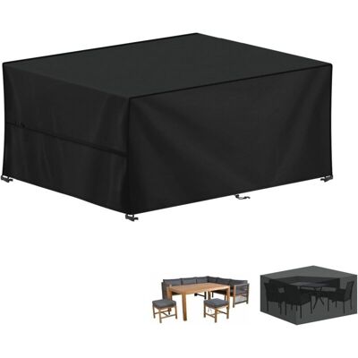 ENOWELIR Funda Protectora Para Muebles De Jardín Rectangulares De 180 X 120 X 74 Cm, Fabricada En Tejido Oxford 420d Impermeable Y Resistente A Los Rayos Uv ENOWELIR Funda Protectora Para Muebles De Jardín Rectangulares De 180 X 120 X 74 Cm, Fabricada En Tejido Oxford 420d Impermeable Y Resistente A Los Rayos Uv