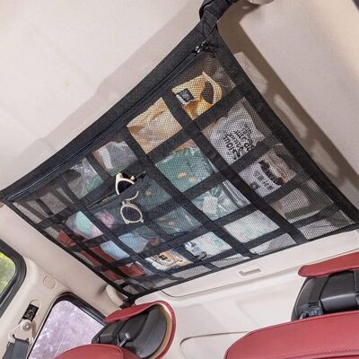 OEM Red De Almacenamiento Para Techo De Coche, Bolsa Organizadora Para Coche, Bolsa De Malla Universal Para El Interior Del Techo Del Coche, Red Elástica, Para Techo De Coche/suv, Negro (90 X 65 Cm) - Cre OEM Red De Almacenamiento Para Techo De Coche, Bolsa Organizadora Para Coche, Bolsa De Malla Universal Para El Interior Del Techo Del Coche, Red Elástica, Para Techo De Coche/suv, Negro (90 X 65 Cm) - Cre