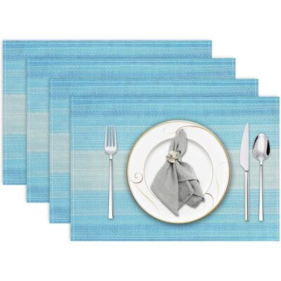 OEM Manteles Individuales, Juego De 4 Piezas, 30,48 X 45,72 Cm, Lavables, Fáciles De Limpiar, Resistentes Al Calor, Ideales Para Fiestas Navideñas Y Decoración De Mesas De Cocina, Color Azul (cubiertos No OEM Manteles Individuales, Juego De 4 Piezas, 30,48 X 45,72 Cm, Lavables, Fáciles De Limpiar, Resistentes Al Calor, Ideales Para Fiestas Navideñas Y Decoración De Mesas De Cocina, Color Azul (cubiertos No