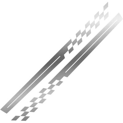 OEM Pegatina Para Capó De Coche, 2 Unidades, Pegatina Para Modificación De Carrocería, Calcomanía Lateral De Carreras, Bandera A Cuadros, 270 X 19 Cm OEM Pegatina Para Capó De Coche, 2 Unidades, Pegatina Para Modificación De Carrocería, Calcomanía Lateral De Carreras, Bandera A Cuadros, 270 X 19 Cm