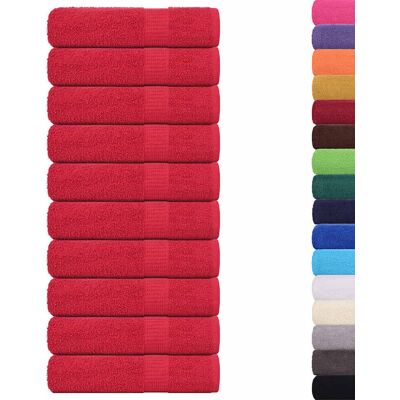 Toallas De Mano 10 Uds Rojo 50x100 Cm 360 Gsm 100% Algodón Vidaxl Toallas De Mano 10 Uds Rojo 50x100 Cm 360 Gsm 100% Algodón Vidaxl