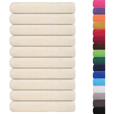 Toallas 10 Piezas Crema 100x200 Cm 360 G/m² 100% Algodón Vidaxl Toallas 10 Piezas Crema 100x200 Cm 360 G/m² 100% Algodón Vidaxl