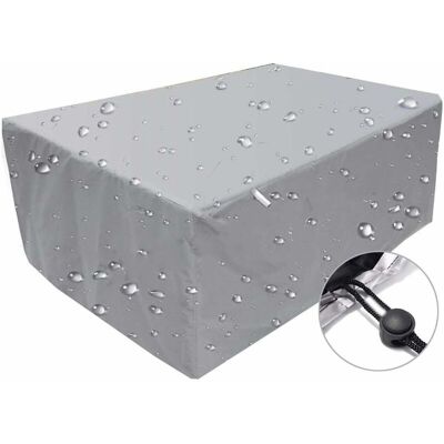 GABRIELLE Funda Para Muebles De Exterior, Impermeable, Resistente Al Viento Y A Los Rayos Uv, Rectangular, De Tela Oxford 210d, Color Plateado - 250 X 200 X 80 Cm GABRIELLE Funda Para Muebles De Exterior, Impermeable, Resistente Al Viento Y A Los Rayos Uv, Rectangular, De Tela Oxford 210d, Color Plateado - 250 X 200 X 80 Cm