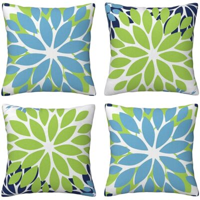 OEM Fundas De Cojín Decorativas Con Estampado Floral Verde Y Azul, 45 X 45 Cm, Juego De 4 Piezas, Fundas De Lino Impermeables, Aptas Para Salón, Patio Y Jardín Compatibles Con Rellenos De Almohada De Tama OEM Fundas De Cojín Decorativas Con Estampado Floral Verde Y Azul, 45 X 45 Cm, Juego De 4 Piezas, Fundas De Lino Impermeables, Aptas Para Salón, Patio Y Jardín Compatibles Con Rellenos De Almohada De Tama
