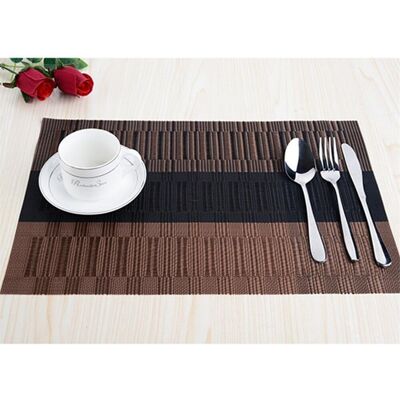 OEM Juego De 6 Manteles Individuales De 30 X 45 Cm, Antideslizantes, Lavables, De Pvc, Resistentes Al Desgarro, Al Calor Y A Las Manchas. Aptos Para La Cocina Y La Mesa Del Comedor. Color Negro/marrón. OEM Juego De 6 Manteles Individuales De 30 X 45 Cm, Antideslizantes, Lavables, De Pvc, Resistentes Al Desgarro, Al Calor Y A Las Manchas. Aptos Para La Cocina Y La Mesa Del Comedor. Color Negro/marrón.