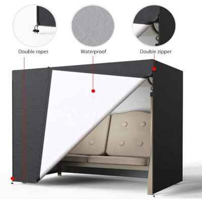 OEM Funda Protectora Para Columpio - Impermeable - Resistente A Los Rayos Uv - Resistente Al Invierno - Tejido Oxford 190t - 220 X 125 X 170 Cm - Para Columpios - Negro OEM Funda Protectora Para Columpio - Impermeable - Resistente A Los Rayos Uv - Resistente Al Invierno - Tejido Oxford 190t - 220 X 125 X 170 Cm - Para Columpios - Negro