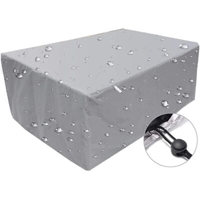 ANPVIZ Funda Para Muebles De Jardín, Impermeable, Resistente Al Viento Y A Los Rayos Uv, Rectangular, De Tela Oxford 210d, Color Plateado - 160 X 160 X 80 Cm ANPVIZ Funda Para Muebles De Jardín, Impermeable, Resistente Al Viento Y A Los Rayos Uv, Rectangular, De Tela Oxford 210d, Color Plateado - 160 X 160 X 80 Cm