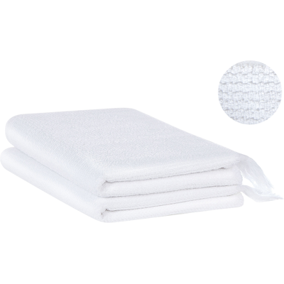 Beliani Toallas de felpa de algodón - Pack de 2 100x150cm Beliani Toallas de felpa de algodón - Pack de 2 100x150cm