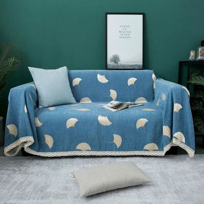 OEM Funda Para Sofá - Chenilla - 180 X 360 Cm - Elástica - Antideslizante - Estampado Azul OEM Funda Para Sofá - Chenilla - 180 X 360 Cm - Elástica - Antideslizante - Estampado Azul
