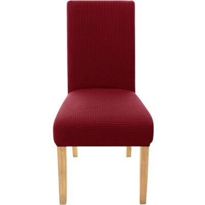 OEM Funda Elástica De Jacquard Para Silla De Boda Crezuo, Lavable, Económica, Para Comedor, Uso En Interiores, Roja.-crezuo OEM Funda Elástica De Jacquard Para Silla De Boda Crezuo, Lavable, Económica, Para Comedor, Uso En Interiores, Roja.-crezuo