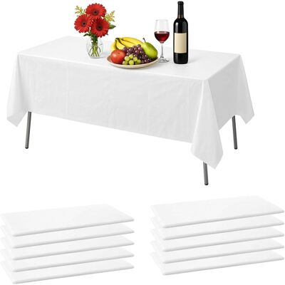 OEM Mantel Rectangular Impermeable De Peva, Blanco, 153 Cm X 214 Cm, Paquete De 5 Manteles Desechables Para Fiestas Y Bodas. OEM Mantel Rectangular Impermeable De Peva, Blanco, 153 Cm X 214 Cm, Paquete De 5 Manteles Desechables Para Fiestas Y Bodas.