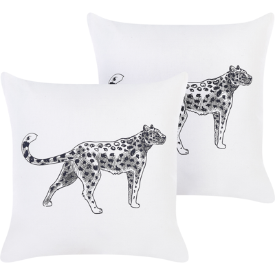 Beliani Cojines de Algodón con Diseño Animal - 2 Piezas Beliani Cojines de Algodón con Diseño Animal - 2 Piezas
