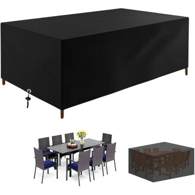 OEM Funda Protectora Para Mesa De Jardín De 255 X 130 X 80 Cm, Tejido Oxford 420d, Resistente A Los Rayos Uv Y Al Polvo, Rectangular, Color Negro -crezuo OEM Funda Protectora Para Mesa De Jardín De 255 X 130 X 80 Cm, Tejido Oxford 420d, Resistente A Los Rayos Uv Y Al Polvo, Rectangular, Color Negro -crezuo