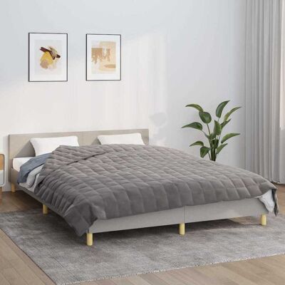 VADAXL Vidaxl Manta Con Peso Tela Gris 220x235 Cm 15 Kg VADAXL Vidaxl Manta Con Peso Tela Gris 220x235 Cm 15 Kg