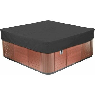 DPZO Cubierta Cuadrada Para Jacuzzi De Jardín, Tejido Oxford 210d, A Prueba De Polvo, Resistente A Los Rayos Uv, Disponible En Varios Tamaños, Color Negro, 231 X 231 X 30 Cm. DPZO Cubierta Cuadrada Para Jacuzzi De Jardín, Tejido Oxford 210d, A Prueba De Polvo, Resistente A Los Rayos Uv, Disponible En Varios Tamaños, Color Negro, 231 X 231 X 30 Cm.