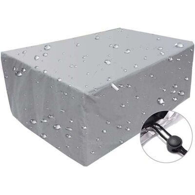 OEM Funda Protectora Rectangular Para Muebles De Jardín, Impermeable, Resistente Al Viento Y A Los Rayos Uv, Tejido Oxford 210d, Color Plata, 160 X 160 X 80 Cm - Crezuo OEM Funda Protectora Rectangular Para Muebles De Jardín, Impermeable, Resistente Al Viento Y A Los Rayos Uv, Tejido Oxford 210d, Color Plata, 160 X 160 X 80 Cm - Crezuo