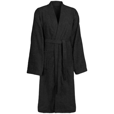 Vidaxl Albornoz Kinn Negro Xxl Algodón Vidaxl Albornoz Kinn Negro Xxl Algodón
