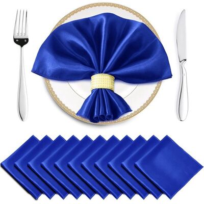 OEM 12 Servilletas De Satén Azul Marino, Suaves Como La Seda, Mantel De Tela, Servilleta Cuadrada Decorativa, 43 X 43 Cm, Azul Marino OEM 12 Servilletas De Satén Azul Marino, Suaves Como La Seda, Mantel De Tela, Servilleta Cuadrada Decorativa, 43 X 43 Cm, Azul Marino