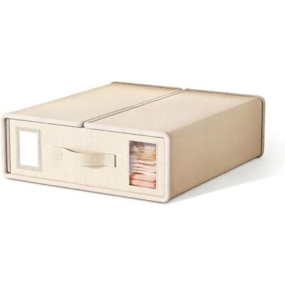 OEM Caja De Almacenamiento De Ropa - Con Ventana Transparente Y Etiqueta - Apta Para Mantas Y Toallas - Color Blanco Roto - 38 X 32 X 11,5 Cm OEM Caja De Almacenamiento De Ropa - Con Ventana Transparente Y Etiqueta - Apta Para Mantas Y Toallas - Color Blanco Roto - 38 X 32 X 11,5 Cm
