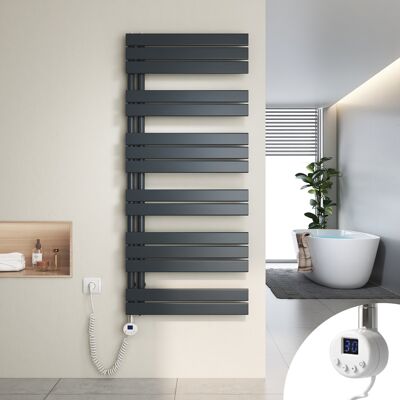 Heilmetz - Secador De Toallas Eléctrico, Secador De Toallas Plano Con Elemento Eléctrico Temporizador, Conexión Lateral,140x60cm, 800w, Antracita Heilmetz - Secador De Toallas Eléctrico, Secador De Toallas Plano Con Elemento Eléctrico Temporizador, Conexión Lateral,140x60cm, 800w, Antracita
